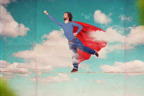 Superman na obloze — Stock fotografie