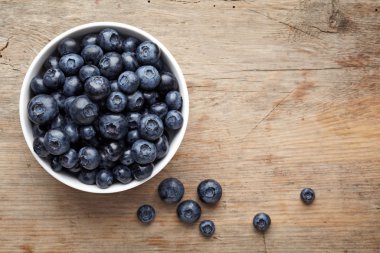 Bowl of blueberries clipart