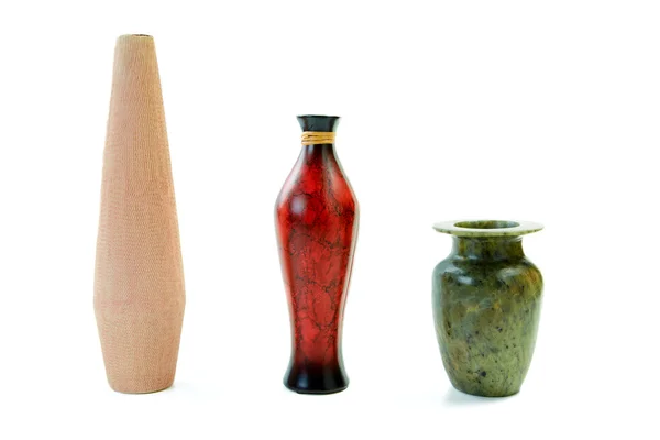 Från karaffer och vaser isolerad på en vit — Stockfoto