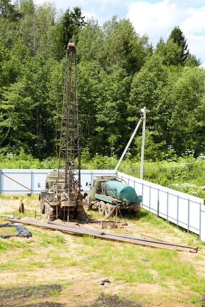 stock image Drilling of a chink by derrick