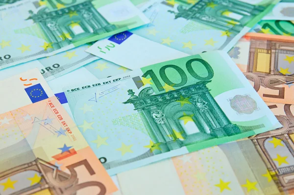 Achtergrond van eurobankbiljetten — Stockfoto