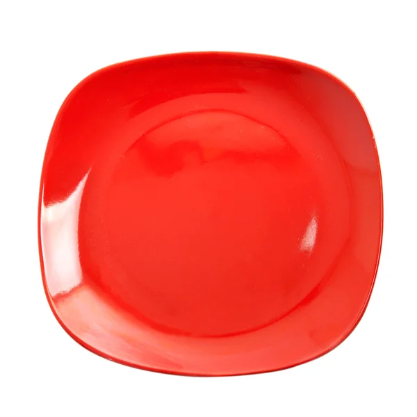 빨간 접시 — 스톡 사진