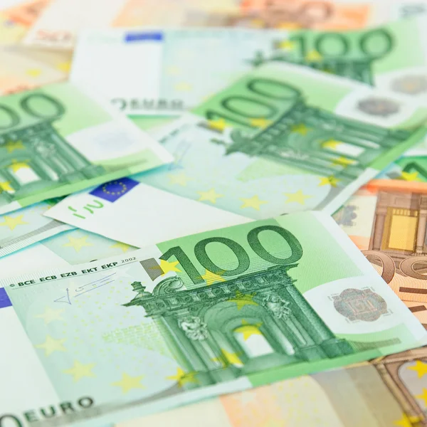 Hintergrund aus Euro-Banknoten — Stockfoto