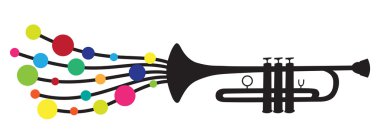 trumpet silhouette clipart