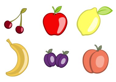 fruit icons clipart