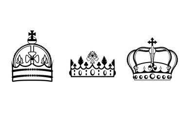 crowns set clipart