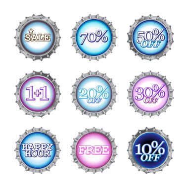 bottle cups set clipart