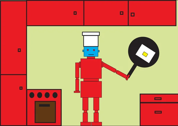 红色的机器人 — 图库矢量图片