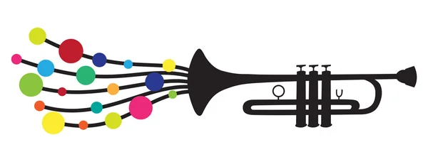Trumpet silhouette — Stock Vector
