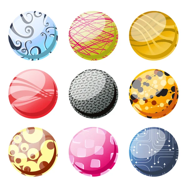 Conjunto de bolas de decoração —  Vetores de Stock