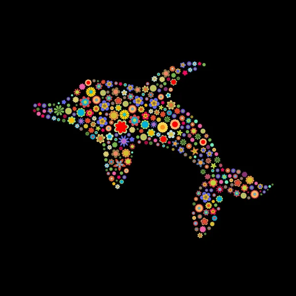 Forma delfino — Vettoriale Stock