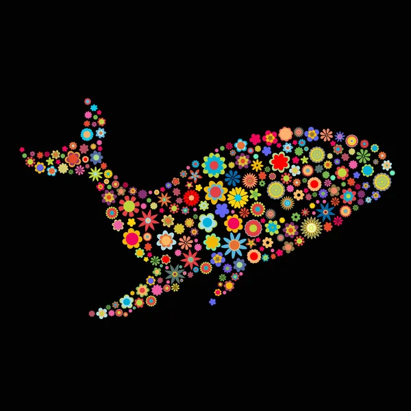 Whale shape — Stock Vector