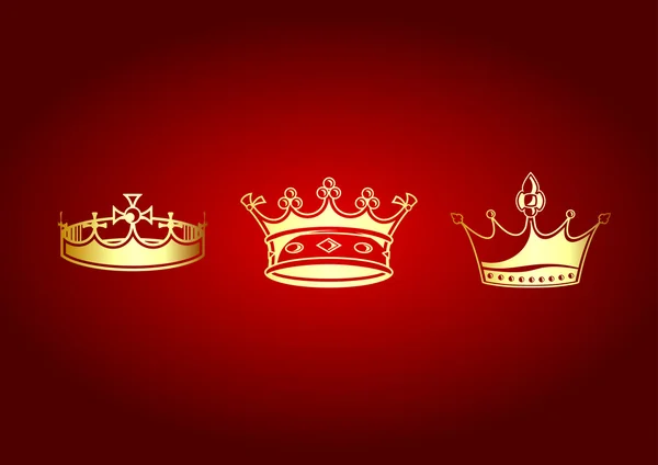 Crowns set — Stock Vector