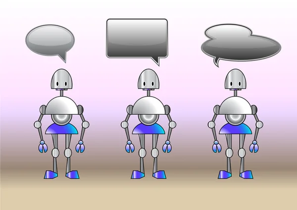 Robots drôles — Image vectorielle
