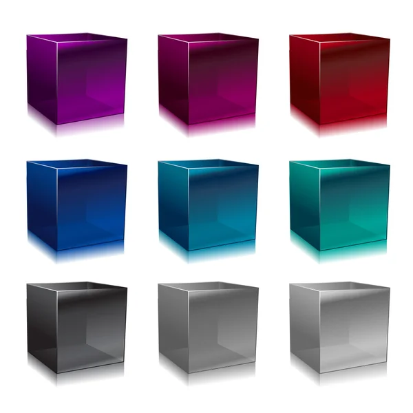 Glazen blokjes — Stockvector