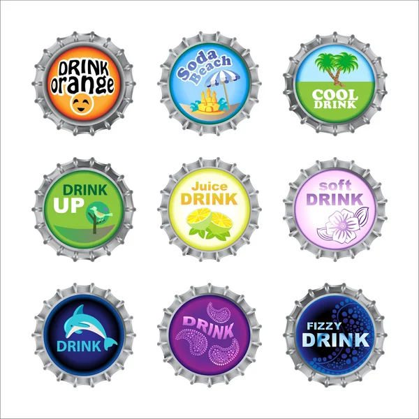 stock vector bottle cups