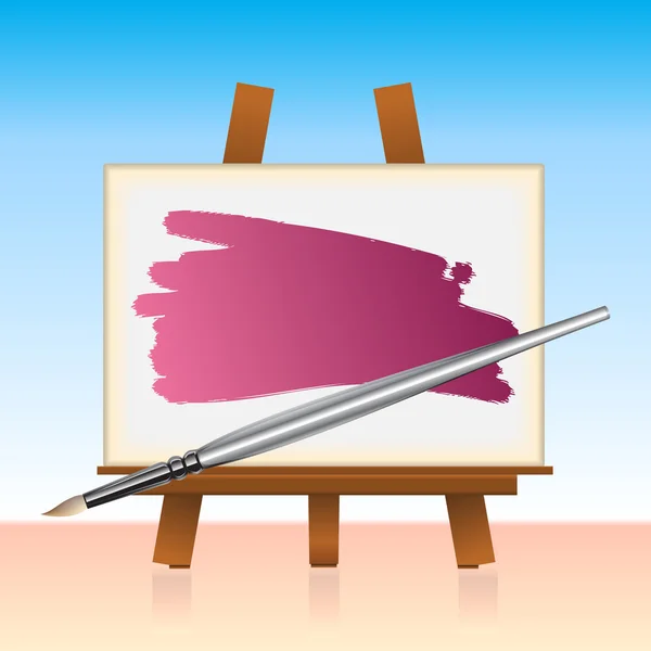 画布板和颜色的画笔 — 图库矢量图片