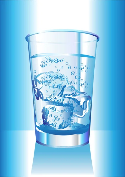 Víz-glass — Stock Vector