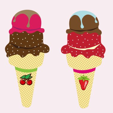 ice cream cones clipart