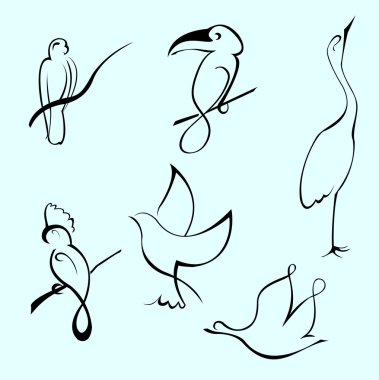 Bird Design Set clipart