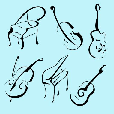 Music Instruments Design Set clipart