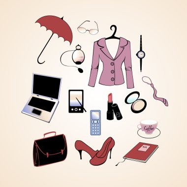 business woman lifestyle clipart