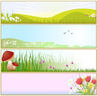 Spring Banners clipart