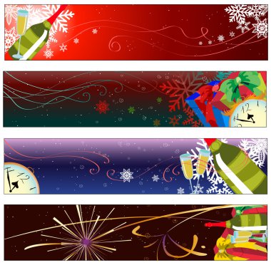 new year banners clipart