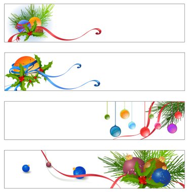 christmas banners clipart