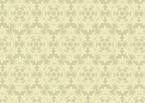 Vector Ilustración del patrón floral sobre el fondo amarillo . — Archivo Imágenes Vectoriales