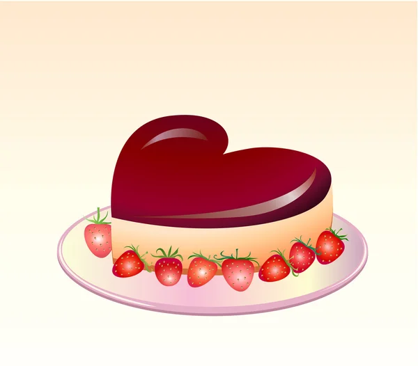 Ilustración vectorial del elemento de diseño de alimentos para San Valentín — Archivo Imágenes Vectoriales