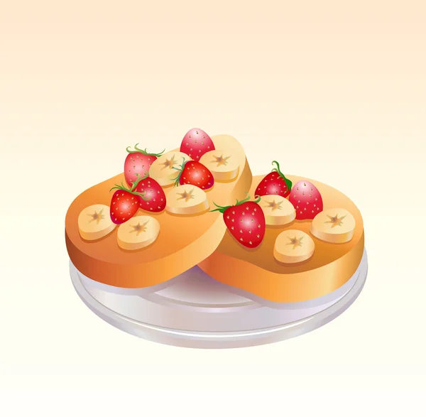 Obstkuchen — Stockvektor