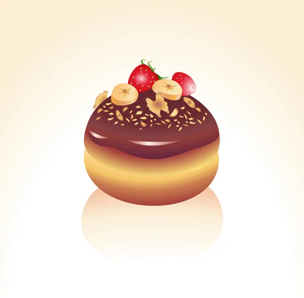 Ντόνατ σοκολάτας — Διανυσματικό Αρχείο