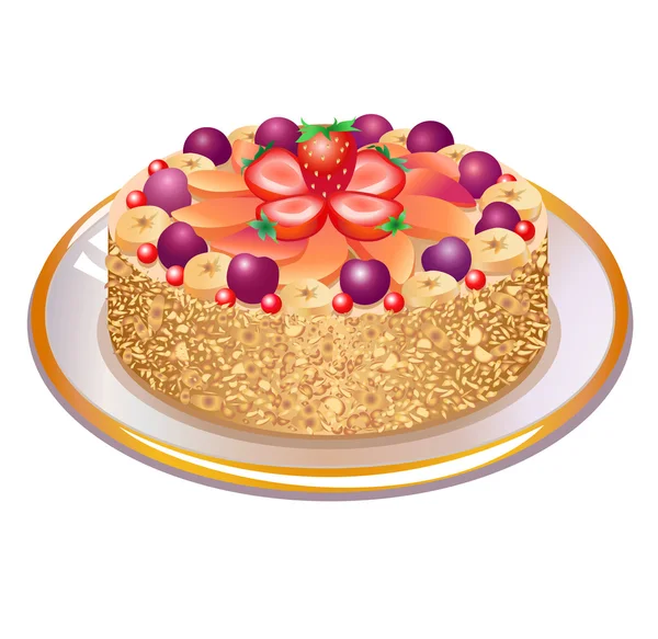 Magnifique tarte — Image vectorielle