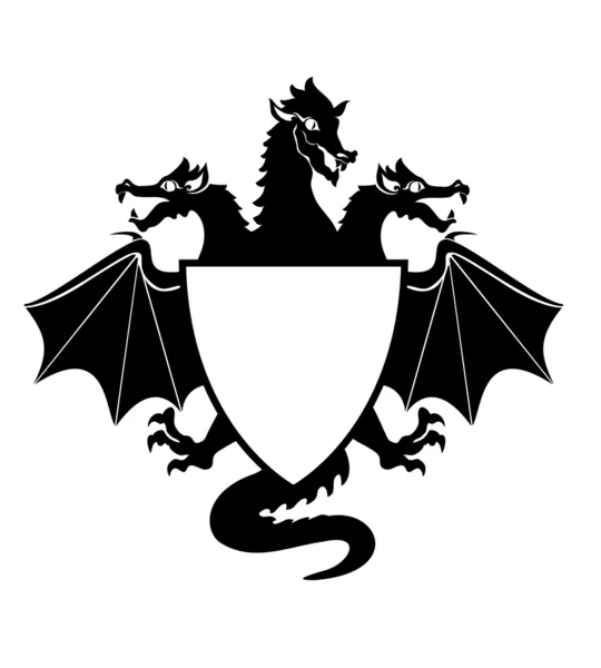 Escudo del dragón — Archivo Imágenes Vectoriales