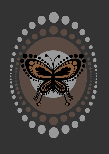 Mariposa funky — Archivo Imágenes Vectoriales