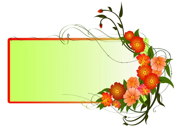 Квітковому обрамленні — стоковий вектор