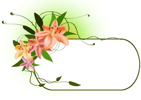 Квітковому обрамленні — стоковий вектор