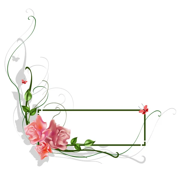 Květinový rámeček — Stockový vektor