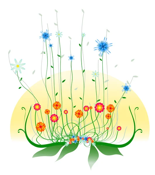 Ретро квіти — стоковий вектор