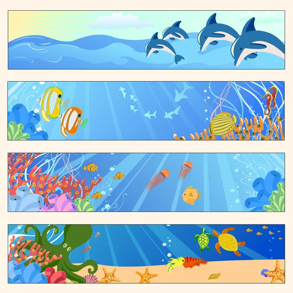 Meeresleben — Stockvektor