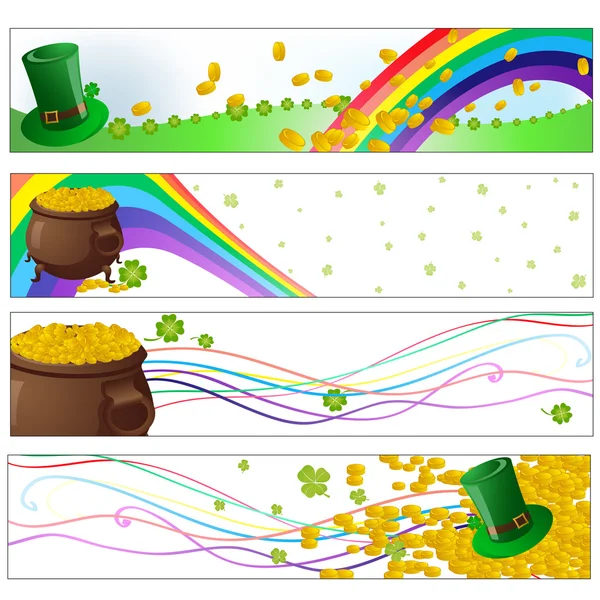 Saint patrick day party banners — Stock Vector