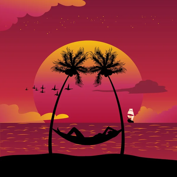 Isla Paradise — Vector de stock