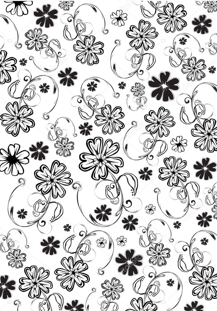 flowers abstract pattern