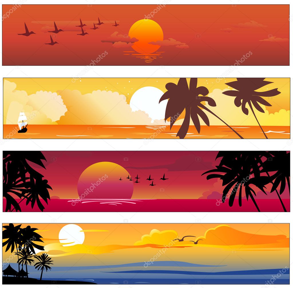 tropical summer banner