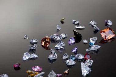 Set of many different gemstone clipart