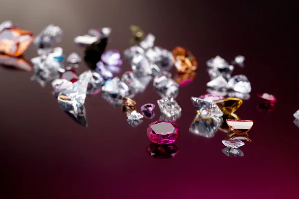 Set van vele verschillende edelsteen — Stockfoto
