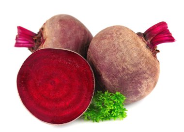 Red beets with parsley leafs clipart