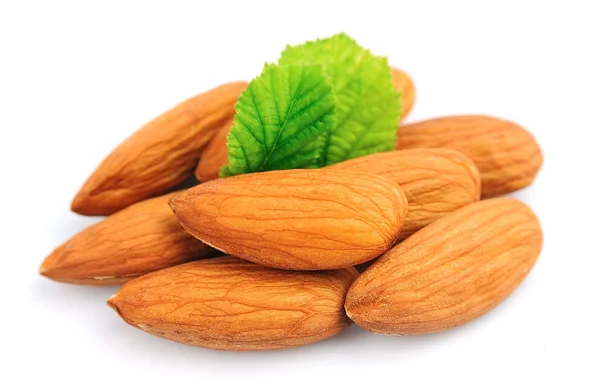 Almond nuts group — Stock Photo, Image