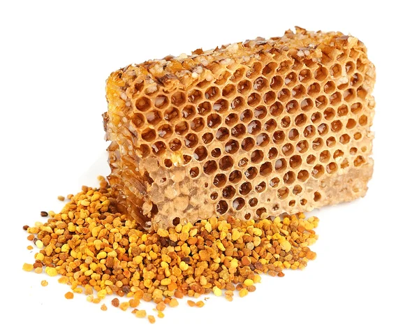 Honey honeycombs and pollen — Stock Photo, Image